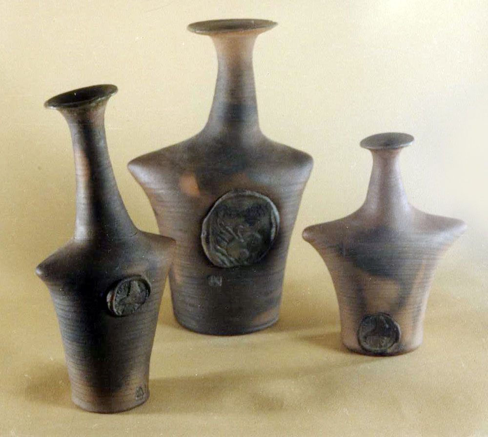 Декоративна композиція «Прощання з Седневом» 1989. Глина, гончарний круг, озимлення